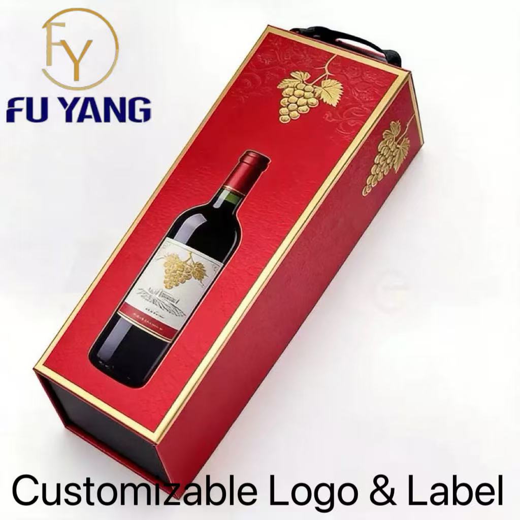 Red Wine Gift Box — angled view